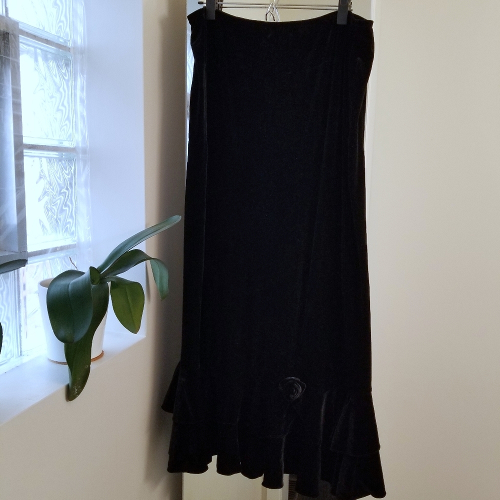 Velour Maxi Skirt